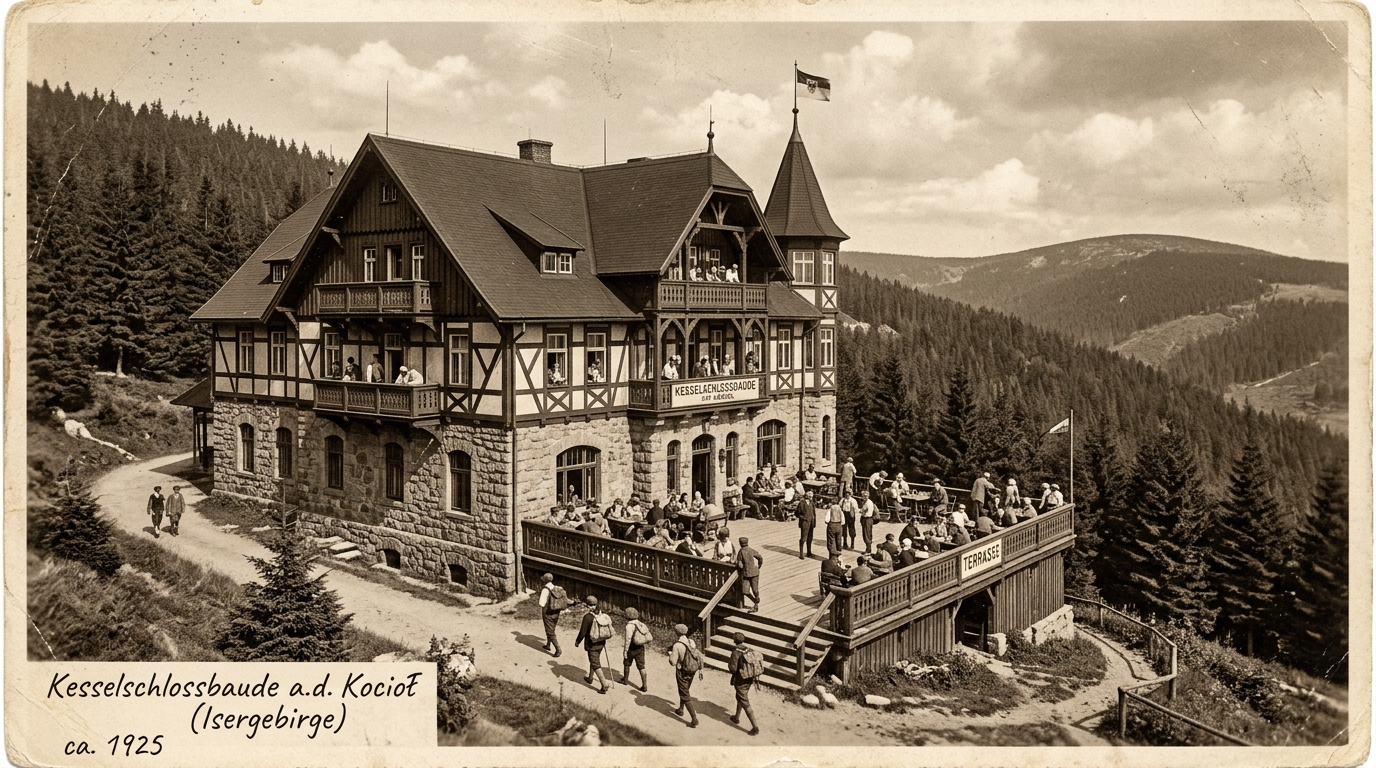 Ruiny Kesselschlossbaude & Skałki Zakochanych — Kotlina